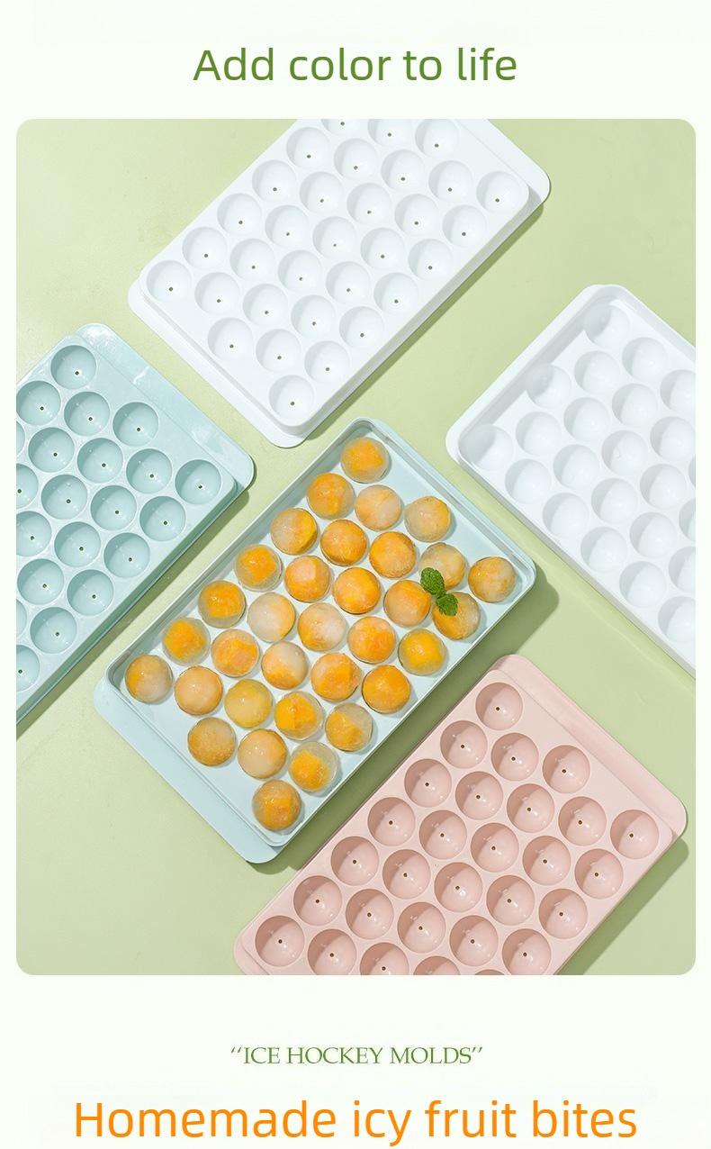 2PCS Ice cream mold for white glutinous rice jelly/gel; food-grade; suitable for making baby food; DIY spherical shape; trending round balls; for refrigerator storage