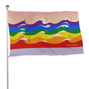 35x59 Inch Polyester Rainbow Pride Flag | Heat Sublimation Weather Resistant Indoor Outdoor Decor