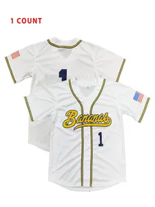 Men's Letter & Number Embroidery Baseball Jersey, Casual Quick Drying Baseball Top, Baseball Shirt, Breathable Sports Top for Outdoor Activities