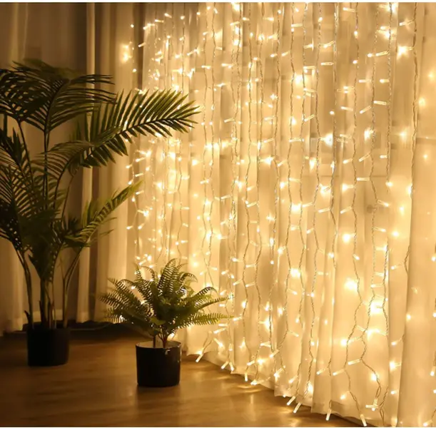 Window Curtain String Lights 20 feet 600 Led Fairy Twinkle Lights with Remote, Timer, 8 Modes