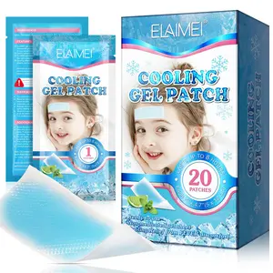 Cooling Gel Patch, 20pcs/box Ice Packs for Face, Neck & Body, Gentle Skin-friendly High Water Content Breathable Cooling Gel Sheet for Babies, Kids, Adults