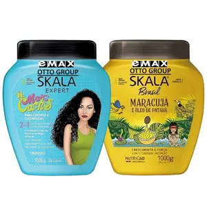 2 Pack SKALA Hair Care Set: Expert Mais Cachos 2-in-1 Conditioning Treatment Cream + Brasil Passion Fruit & Pataua Oil Nourishing Cleansing Comfort