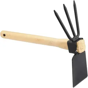 Agricultural Hoes, Gardening Tools, Double-Headed Hoes, Outdoor Iron Household Tools, Designed for Weeding and Tilling, Robust Metal and Wood Construction—Meeting All Your Gardening Needs, Sturdy and Durable