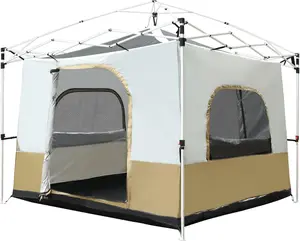 Canopy Camping Tent for Pop Up Canopy Tent, Inner Tent Converts Straight Leg 10'x10' or 10'x20' Canopy into Camping Tent, Fits 4-6 Person(Frame/Shelter NOT Included)