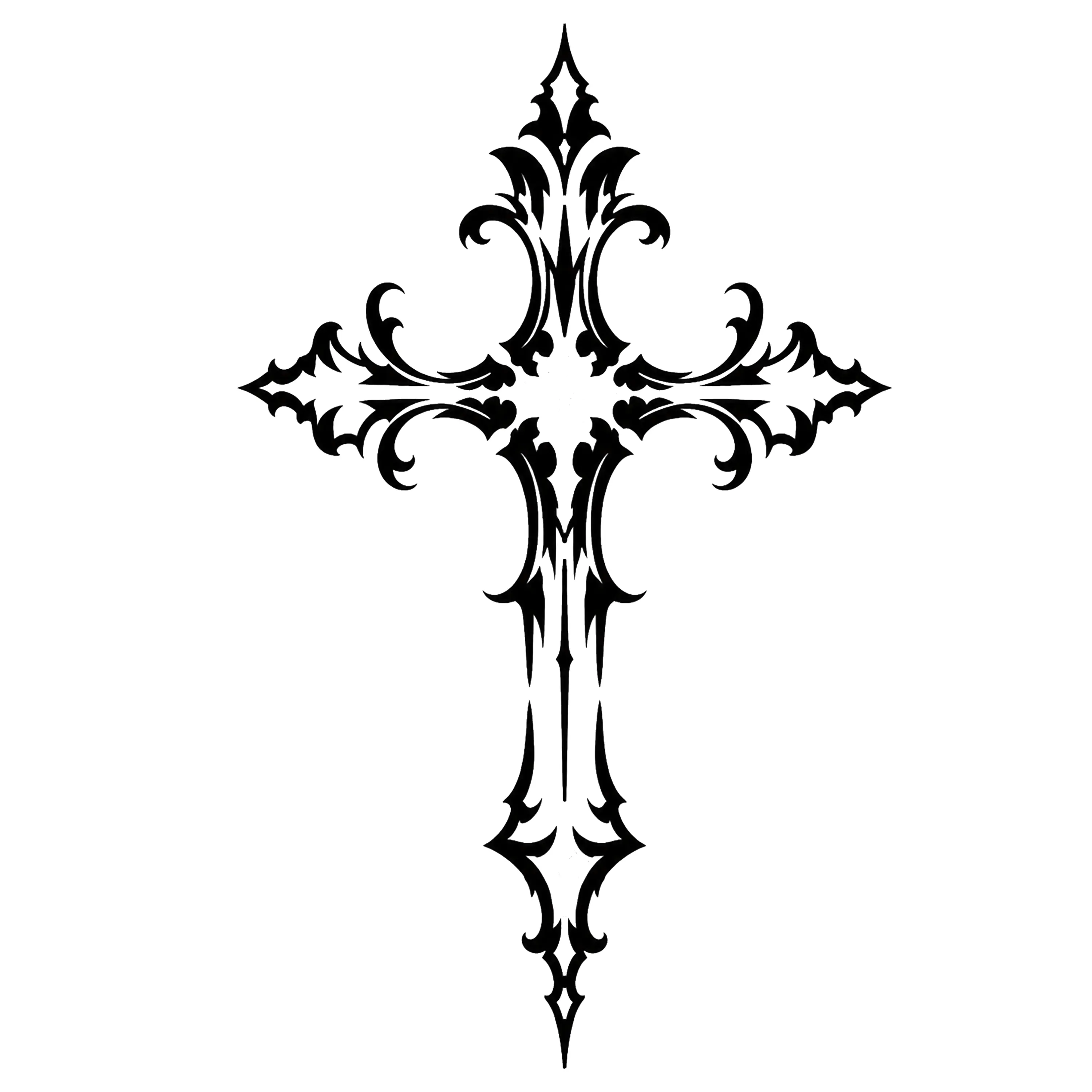 Ornate Gothic Cross Vinyl Decal