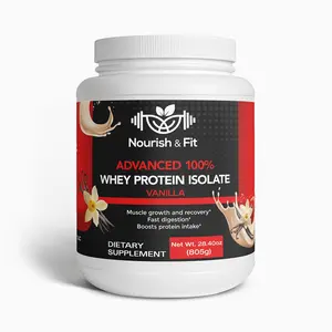 Advanced 100% Whey Protein Isolate (Vanilla) Supplement Fitness Healthcare Dietary Muscle