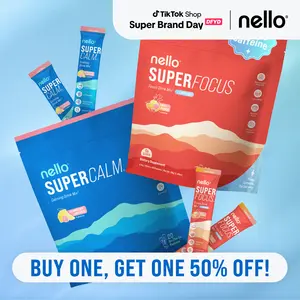 Nello Super Bundle: 1 Supercalm Travel Packets (20ct) + 1 Superfocus Travel Packets (Caffeinated, 20ct):  Exclusive Bundle for Clarity, Productivity & Relaxation.