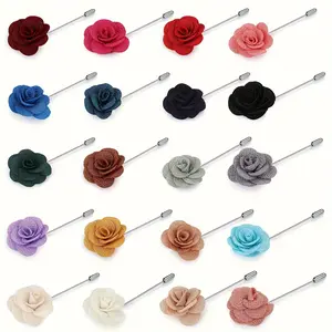 20PCs Men Lapel Pin, Handmade Camellia Corsage Corsage, Suit Wedding Formal Occasion Men