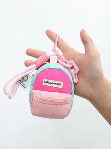 Dopamine Cute Macaron Backpack Coin Purse Earphone Bag Red Envelope ID Bag Keychain Bag Pendant