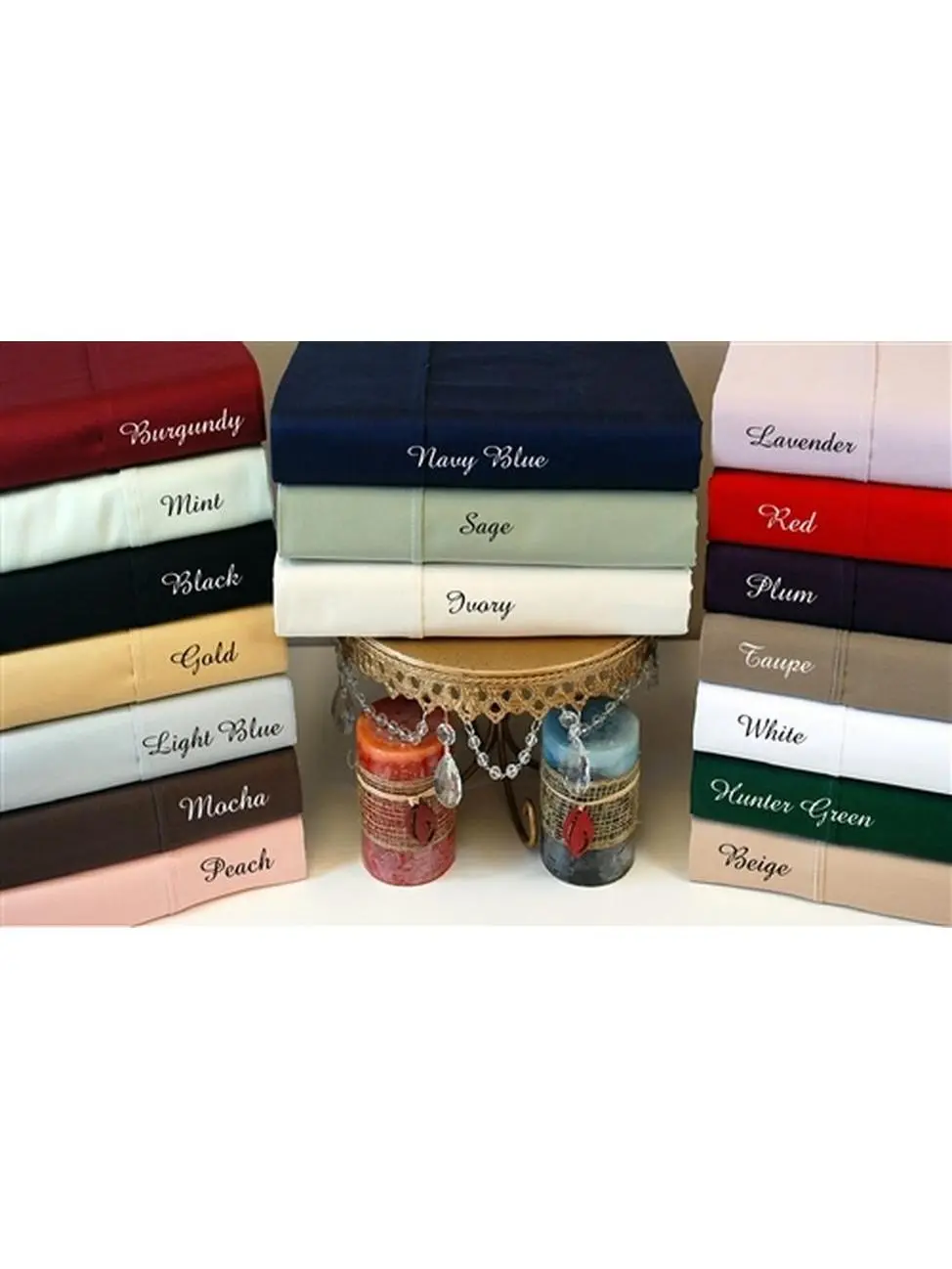 300 Thread Count Egyptian Cotton Split King Sheet Set - Solid Lavender Bedroom Bedding Set with Included Sheets