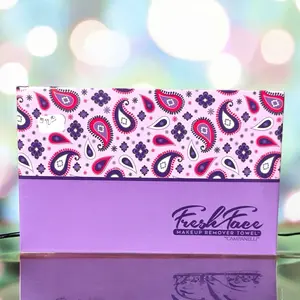Campellini Fresh Face 5 Piece Makeup Remover Wipes Purple Paisley Design Reusable Microfiber Eco Friendly Gentle Cleansing for Daily Use Dermatologist Approved No Cleanser Needed Removes Cosmetics, dirt and oil