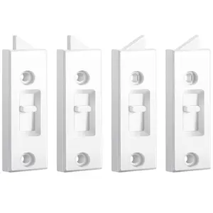 4Pcs Spring Loaded Plastic Window Tilt Latch Locks 2 Inch Hole Center Spacing Sliding Window Lock Replacement Parts and Hardware