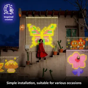 1pc Butterfly Smart Curtain Light, Starry Sky Fairy Lamp, Led String Lights, App control, USB interface, RGB lighting, 400 Leds, Available in 3FT/6FT, DIY Designs, Graffiti, Ideal for Indoor Outdoor, Valentine's Day Birthday, Wedding