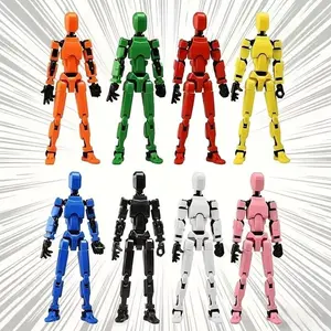 8pcs Titan 13 Robot Collection, 3D Printed Multi-Joint Action Figures with Weapons, Desktop Decor and Gift Set, DIY Puzzle Kit