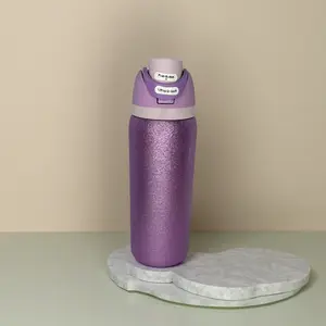 Owala 32oz Sparkling Purple Design Drinkware Flask with Push Button & Lift Lock BPA-Free Material Portable Mug Tumbler for On-the-Go Use - Bottled, Lightweight  Bottled Lightweight Mug Portable Tumbler Water Bottles