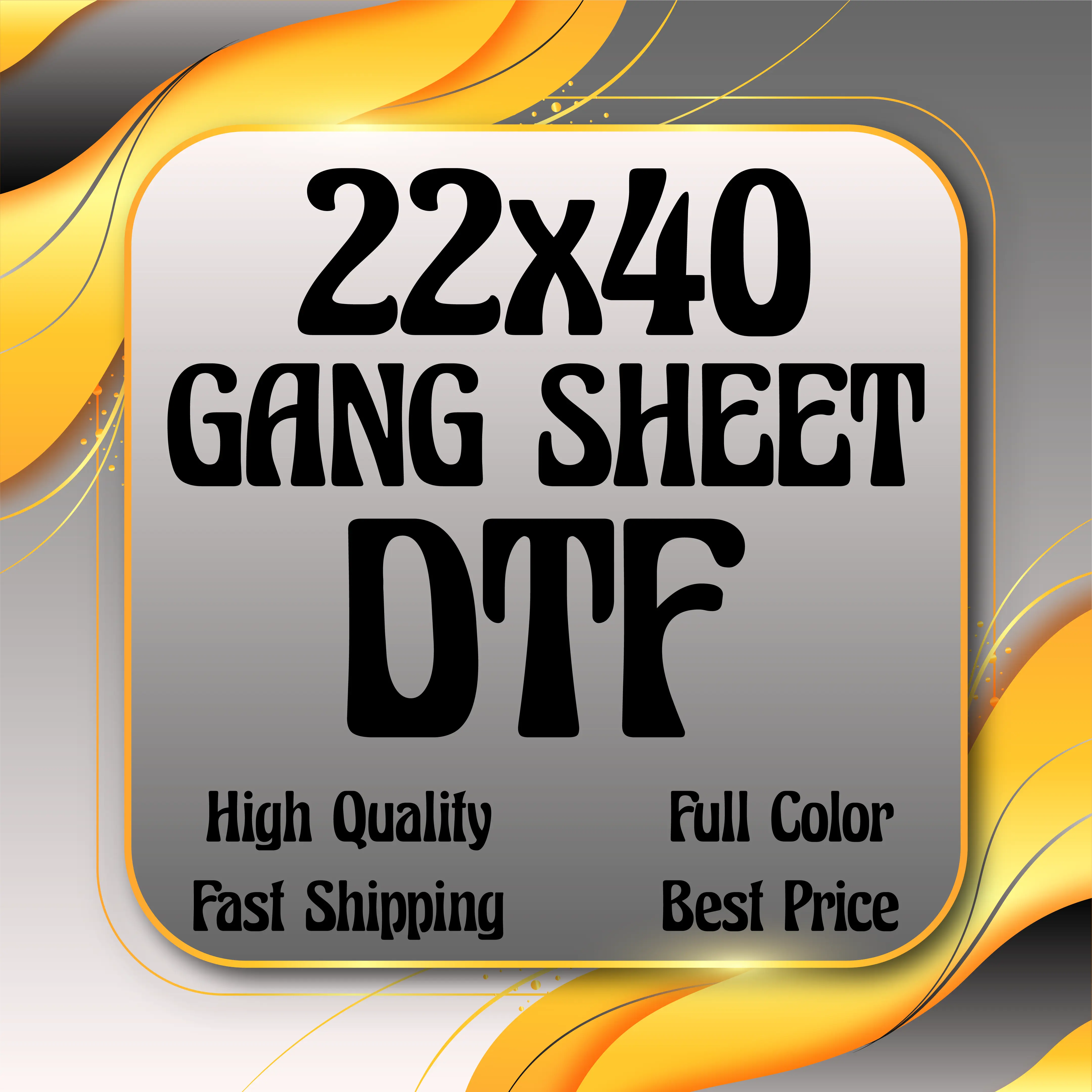 Custom DTF Transfers, DTF Print, DTF Prints, High-Quality Transfer, Full Color Prints, Custom 22x40 Gang Sheet DTF