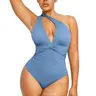 Shapellx Smart Sculpt Ruched Twist-Front Shaping Swimsuit for Women One Piece Bathing Suit Multiple ways to wear Swimwear