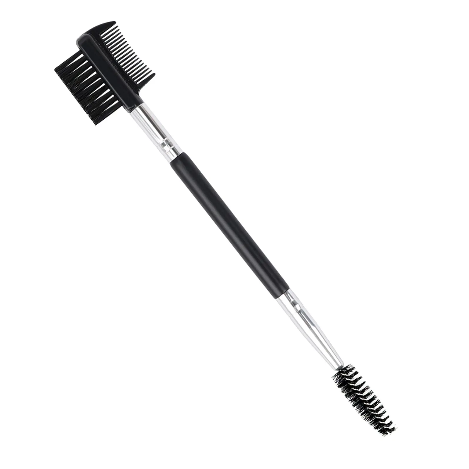 3-Head Eyebrow & Eyelash Grooming Tool with Double-Head Brush & 3 Different Spoolie Brushes, Cosmetic Accessory to Groom & Shape Brows, Separate Lashes, Eliminate Mascara Clumps, Separates Lashes