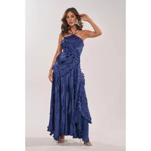 CELESTE RUFFLE MIDI DRESS