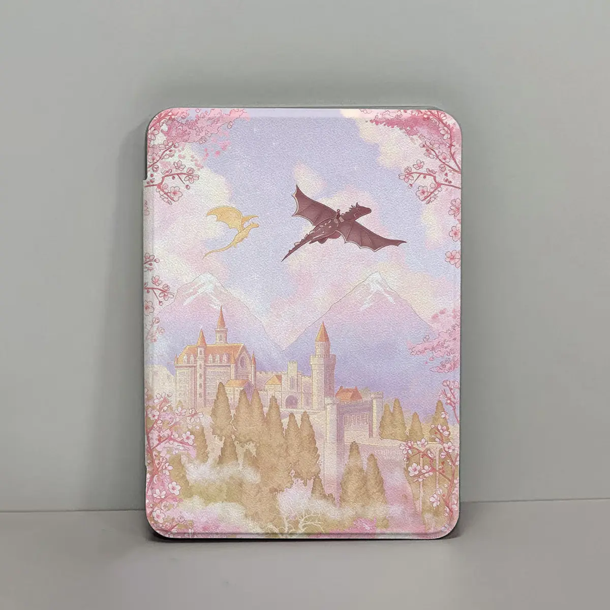 4th Wing PU Leather Case with Handle for Kindle Paperwhite (12th Gen 7.0", 11th Gen 6.8") & 6.0" Kindle Tablet Reader, Clear TPU Back, Automatic Sleep/Wake Function, Durable Accessory Pouch