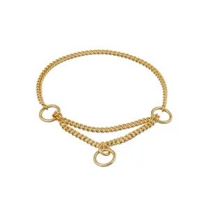 Martingale Show Chain Collar - 12in x 1.4mm Premium Dog Show Collar