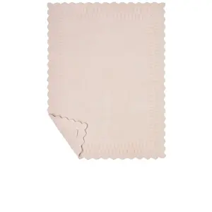 Barefoot Dreams Cozychic Cotton Seashell Texture Stroller Blanket in Pink