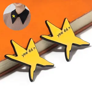 2PCS “You Did It” Star Enamel Pins – Motivational Funny Badge for Jackets, Hats, Backpacks – Gifts for Friends & Coworkers