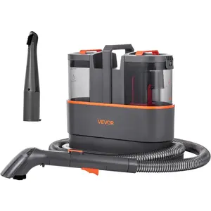 VEVOR Carpet Cleaner Machine, 50.72 oz Clean Water Tank 27.05 oz Dirty Water Tank, Portable Upholstery Shampooer, 11.5Kpa Handheld Furniture Extractor, Spot and Stain Deep Cleaner for Rug Couch CarVEVOR Super Brand Day