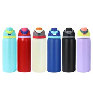 25Pack 24/32oz Double Walled Stainless Steel Vacuum Flask Drinkware, Insulated Hydration Tumbler with Handle, Portable Sports Water Bottle, Travel Thermos for Outdoor Use outdoorfun