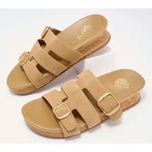 Vince Camuto Leather Footbed Sandals Freoda