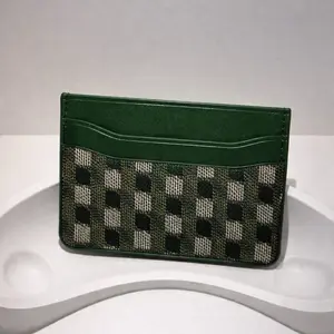 Men's Wallet - green Leather with Geometric Pattern, Compact Design for Everyday Use