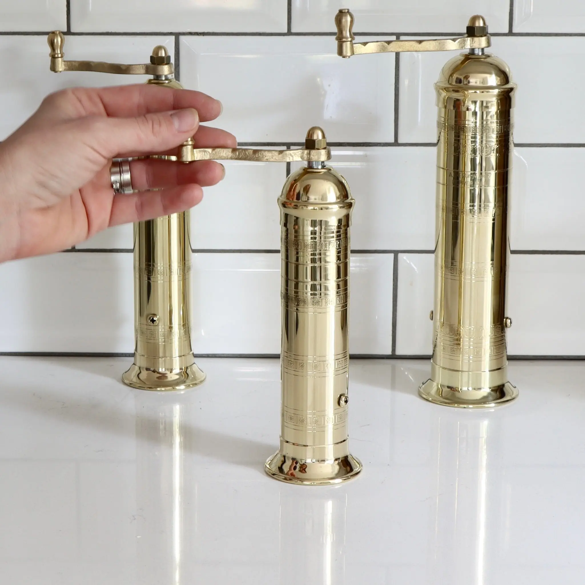 Atlas Brass Pepper Mill - 8"