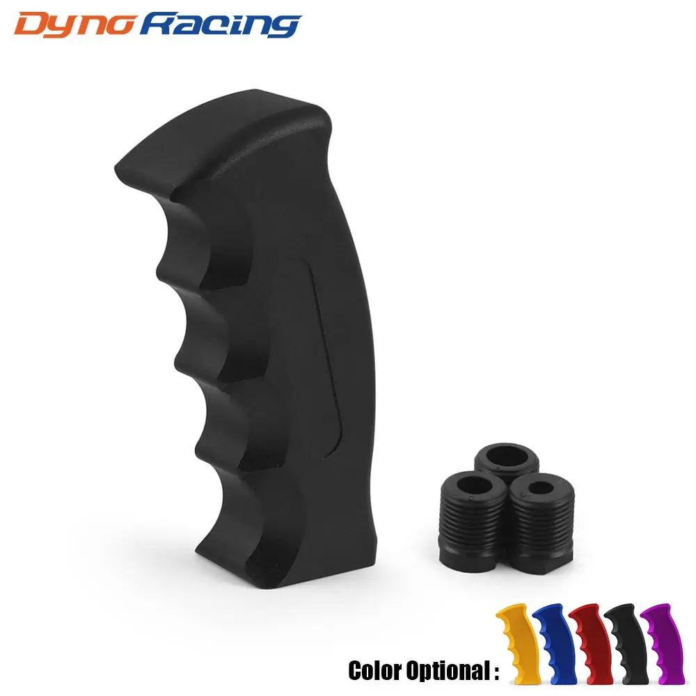 Racing Car Gear Shift Knob Shifter Kit Aluminum Bending handle Shift Head With 8,10,12MM Adapters For Manual Transmission Gearshifter Replacement