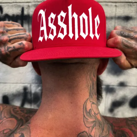 Unisex Red Basic Cotton Twill Structured Flat Bill High Profile Baseball Cap - Casual Outfits Cap, Everyday Wear, Adjustable Snapped Back Closure, 1-Size Solid Color Flat Bill Hats