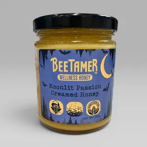BeeTamer’s Moonlit Passion Creamed Honey 11 oz  Summerween Limited Edition