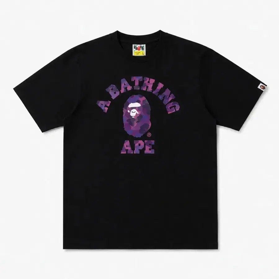 BAPE Purple Camo Short Sleeve Tee White/Black