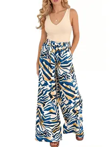BTFBM Two-Piece Sets For Women Summer 2026 Spring Outfits Casual Sleeveless Wide Leg Pants Sets Beach Vacation Clothes