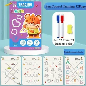 32-Page Reusable Magic Practice Notebook Set ✍️📚 - Brain Development & Educational Workbook for Writing/Drawing, Preschool Art Supplies, Colorful Pages & Durable Binding, Black Friday Deal: Ideal Christmas/New Year Gift 🎁