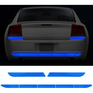 7-piece set of high-intensity reflective stickers for cars, including bumper reflective stickers, trunk reflective stickers, and rearview mirror stickers, featuring night visibility, waterproofing, and self-adhesive functionality, Car Accessories