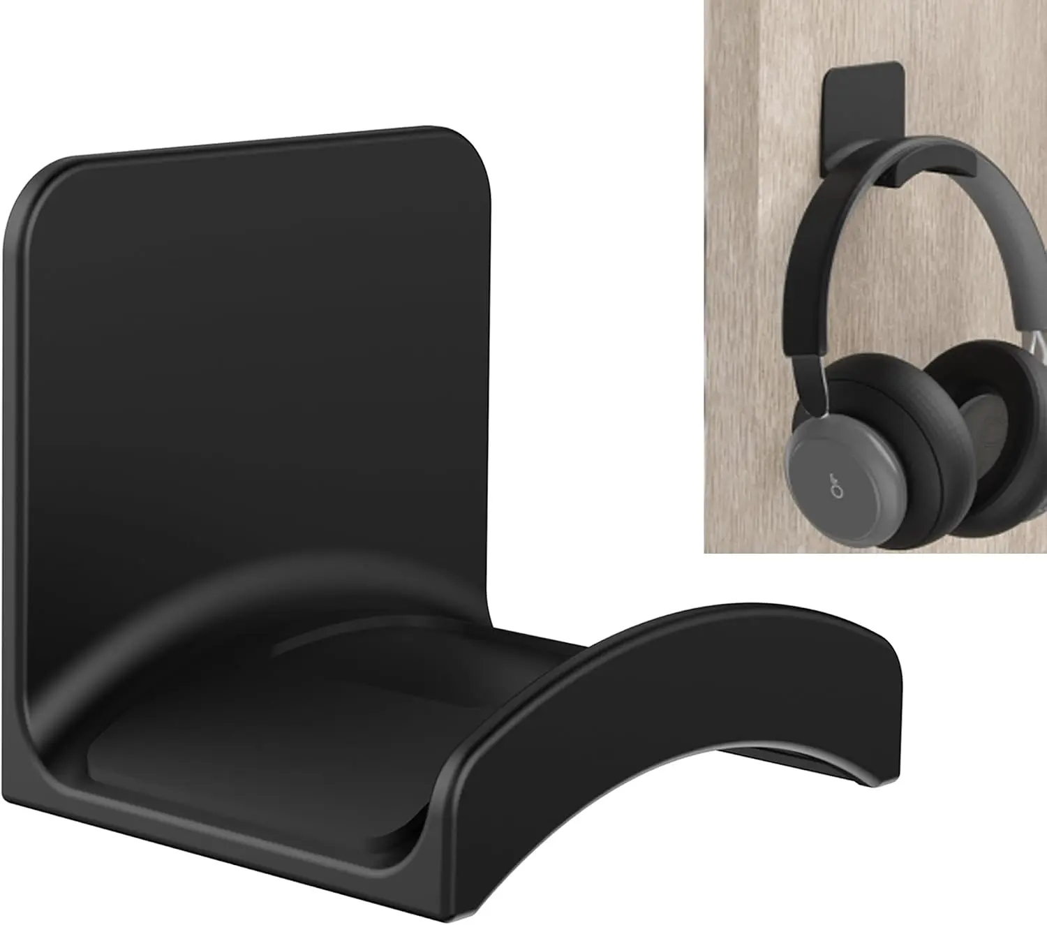 Adhesive Gaming Earphones Hanger, SOKUSIN Headphone Stand Headset Holder - Universal Desk Wall Mount Hook for All Headphone/Controller, Compatible with Beats, AirPods Max,Sony, JBL (Black)