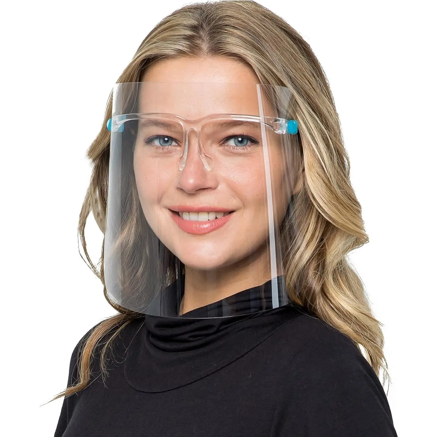 Face Shields Set with 6 Reusable Glasses and 12 Replaceable Anti Fog Shields