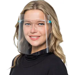 Face Shields Set with 6 Reusable Glasses and 12 Replaceable Anti Fog Shields