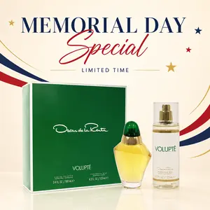 Volupte by Oscar De La Renta for Women - 2 Pc Gift Set 3.4oz EDT Spray, 4.2oz Frangrance Mist– Floral EDT Spray & Fragrance Mist, Memorial Day Gift