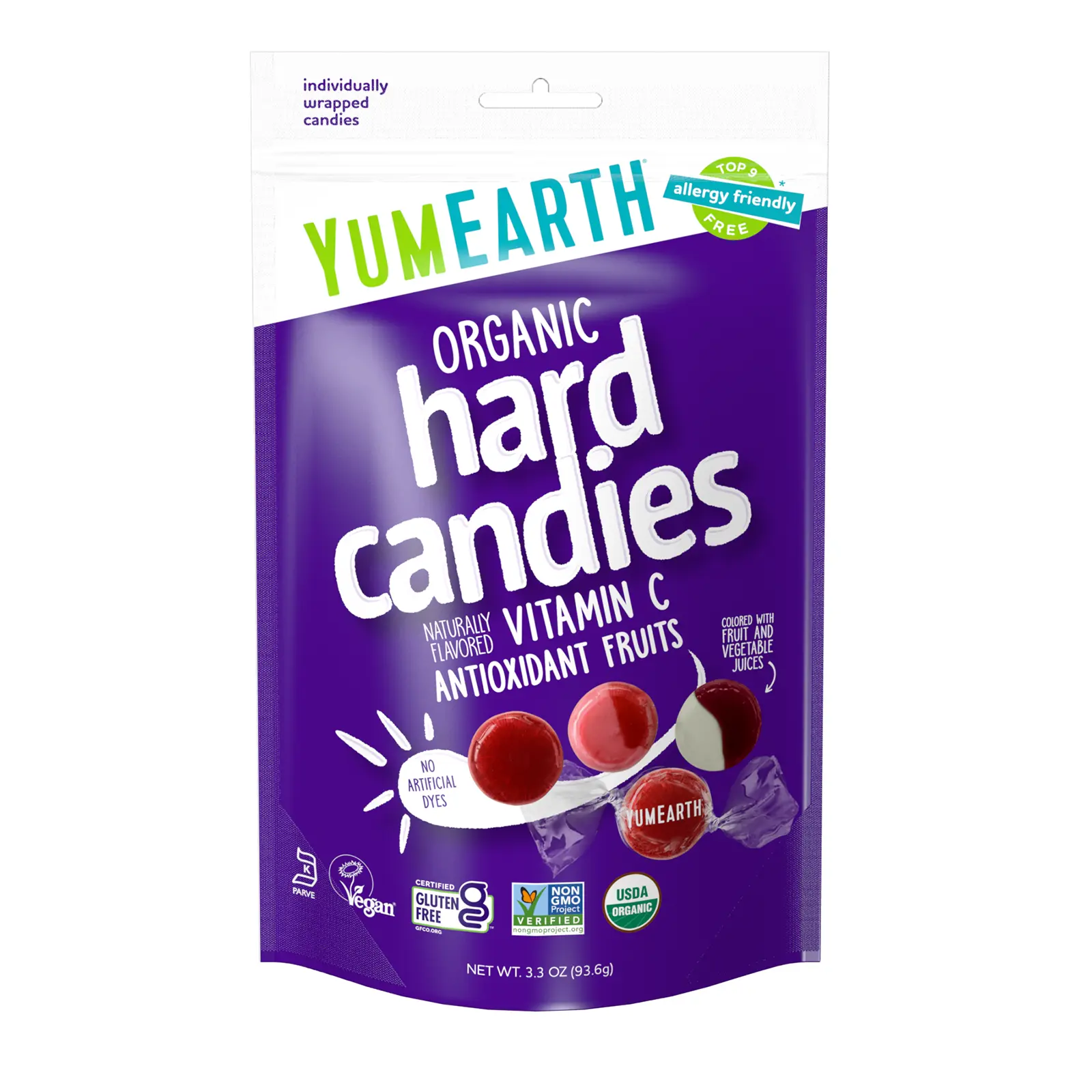 YumEarth Organic Vitamin C Hard Candies, Antioxidant Fruits, 3.3 oz (93.6 g) YumEarth Organic Vitamin C Hard Candies, Antioxidant Fruits, 3.3 oz (93.6 g)