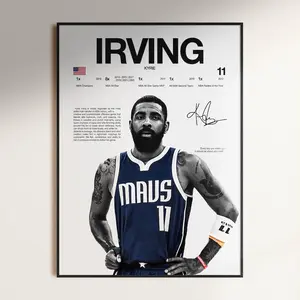 Kyrie Irving Poster,  Wall Print, Basketball   Poster Print, Sports Decor, Dallas Mavericks Poster, Basketball Gift