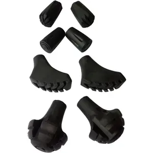 Replacement Rubber Tips Set for Trekking Pole Walking Hiking Sticks Tips Protectors