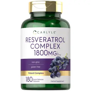 Carlyle Resveratrol Supplement 1800mg | 180 Capsules | Non-GMO & Gluten Free | Potent Complex Carlyle Resveratrol Supplement 1800mg | 180 Capsules | Non-GMO & Gluten Free | Potent Complex
