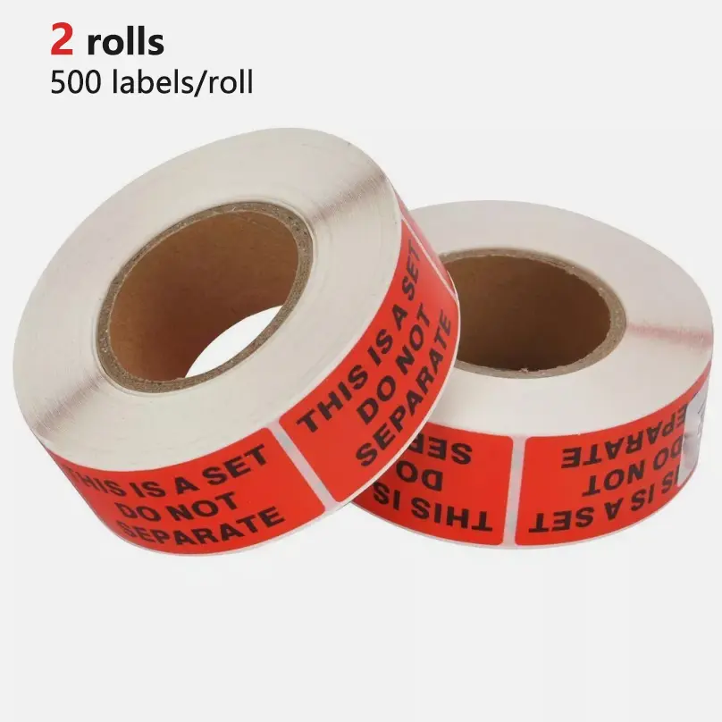 2 Rolls Packaging Labels 500 Labels Roll THIS IS A SET DO NOT SEPARATE Shipping Warning Sticker