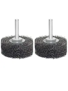 Wire Wheel Brush 2x7/8in for Drill 2Pack, Heavy Duty Carbon Steel Wire Brushes for Rust,,Oxides, Removal 1/4in Shank Drill Rotary Attachment