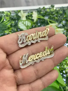 14K Gold Custom Name Plate Personalized Jewelry